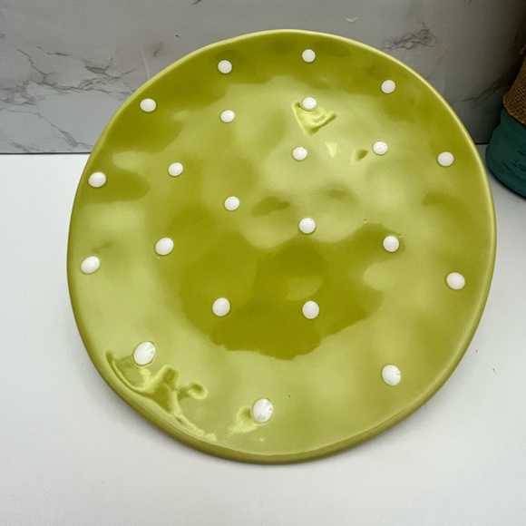 Set of 3 Maxwell & Williams Orange Yellow Green “Sprinkle Plate 8" Polka Dot EUC - Picture 5 of 10